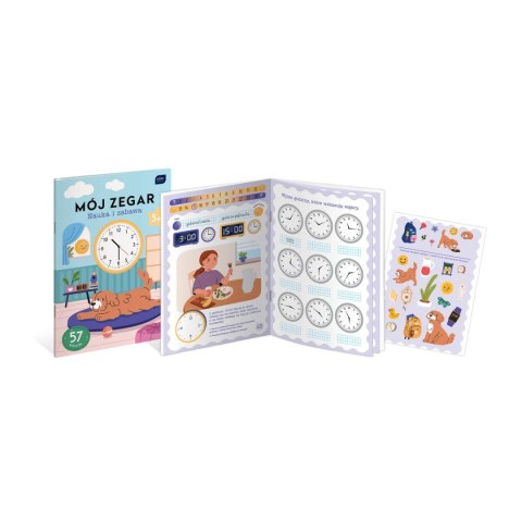 Kolorowanka Nauka i zabawa Mój zegar A4/16 Bebe (z naklejkami)