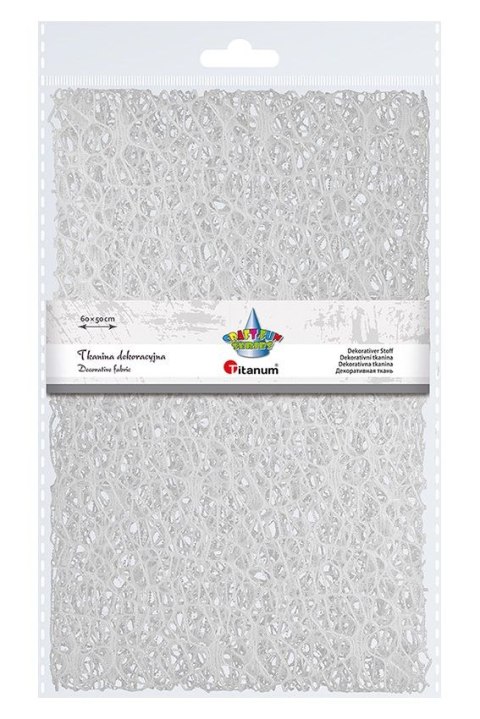 Ozdoba materiałowa Craft-Fun Series siatka koronkowa biała Titanum (25CR0331-14)