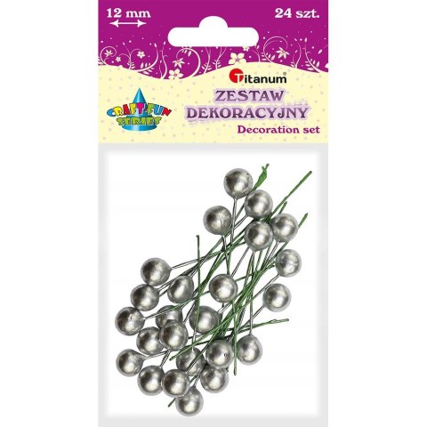 Ozdoba na piku Craft-Fun Series kulka srebrna Titanum (16088B)