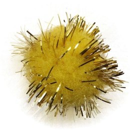 Pompony Craft-Fun Series brokatowe żółte 15 szt Titanum (338545)