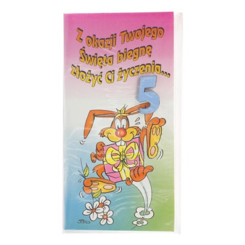 Kartka składana z cyfrą Jurand