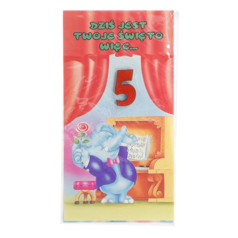 Kartka składana z cyfrą Jurand