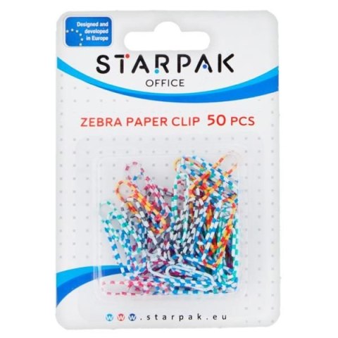 Spinacze okrągły Office zebra 50 szt Starpak (149879)