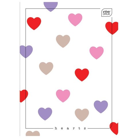 Zeszyt UV HEARTS A5 60# A5 60k. 70g krata Interdruk (5902277326775)