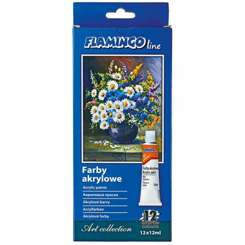 Farba akrylowa Flamingo Line kolor: mix 12ml Farba akrylowa Flamingo Line kolor: mix 12ml