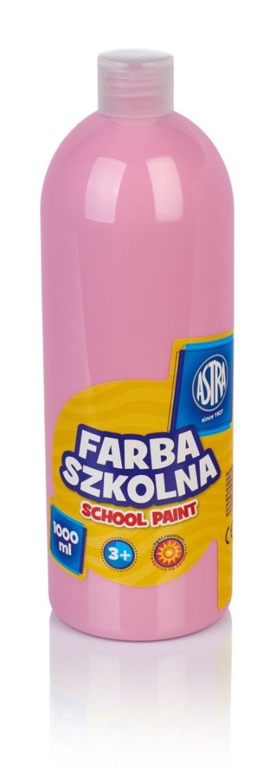 Farby plakatowe szkolne kolor: różowy jasny 1000ml 1 kolor. Astra Farby plakatowe szkolne kolor: różowy jasny 1000ml 1 kolor. Astra