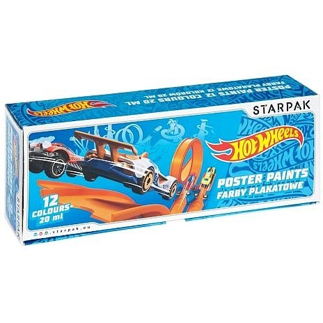 Farby plakatowe Starpak Hot Wheels kolor: mix 20ml 12 kolor. (337500) Farby plakatowe Starpak Hot Wheels kolor: mix 20ml 12 kolor. (337500)