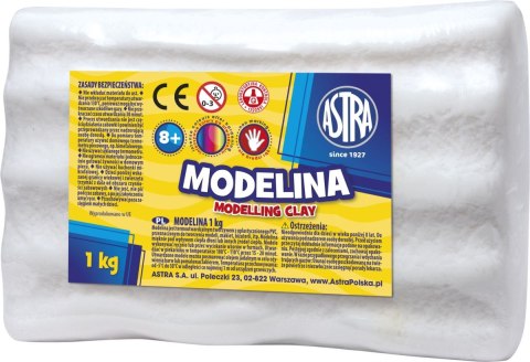 Modelina Astra 1 kol. biała 1000g Modelina Astra 1 kol. biała 1000g