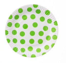 Talerz jednorazowy GROSZKI papier śr. 180mm 6 szt Godan (PF-TGP7)