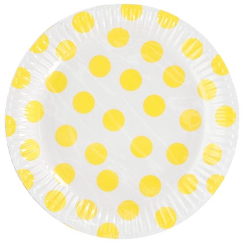 Talerz jednorazowy GROSZKI papier śr. 180mm 6 szt Godan (PF-TGZ7)