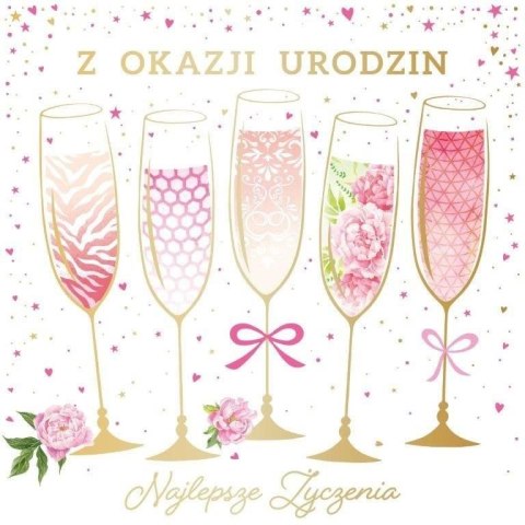 Kartka składana urodziny [mm:] 150x150 Art Nuvo (5902973358674)