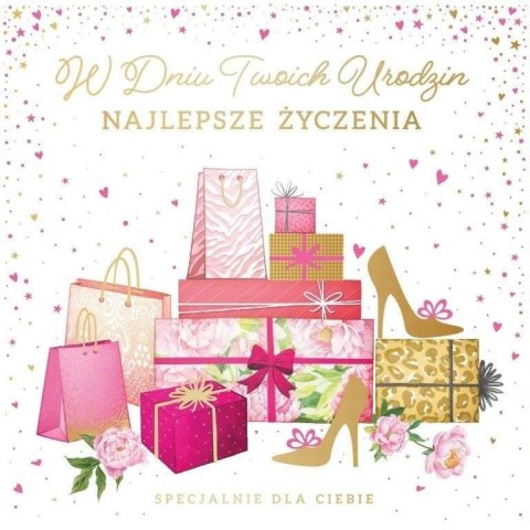 Kartka składana urodziny [mm:] 150x150 Art Nuvo (5902973358674)