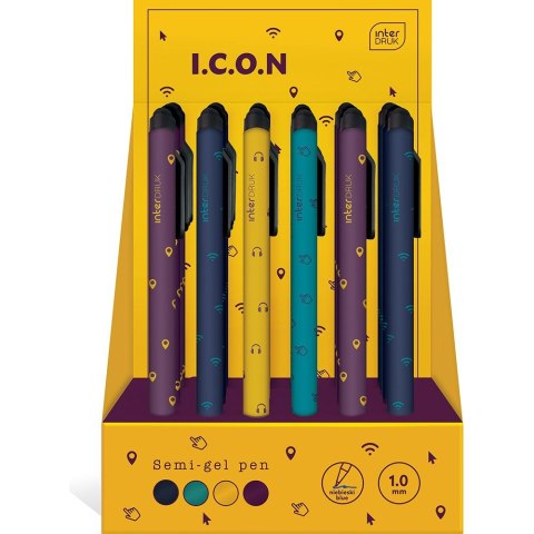 Długopis żelowy 0 wkład niebieski 1,0mm Interdruk (5902277313232)