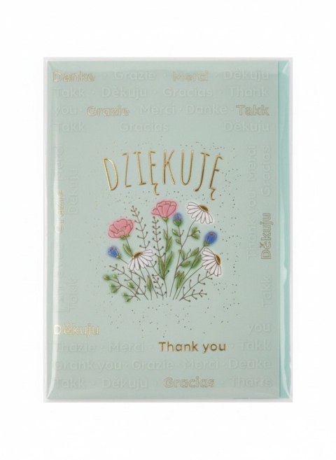 Kartka składana A5 DZIEKUJE BUKIET KWIATÓW A5 Henry (5905701485857)