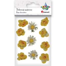 Ozdoba papierowa Craft-Fun Series Papierowe kwiatki na druciku Titanum (18BR-54)