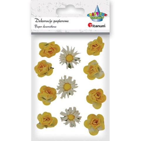 Ozdoba papierowa Craft-Fun Series Papierowe kwiatki na druciku Titanum (18BR-54)