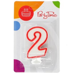 Świeczka urodzinowa NUMERKI BIAŁE Arpex (D9906-2)