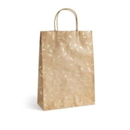 Torba prezentowa kraft złote liście [mm:] 330x100x 240 Galeria Papieru (257031)