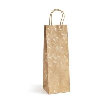 Torba prezentowa kraft złote liście [mm:] 350x100x 120 Galeria Papieru (257030)