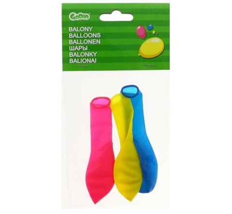 Balon gumowy pastel disco 3 szt. mix 12cal Godan (GZ-DIS3)