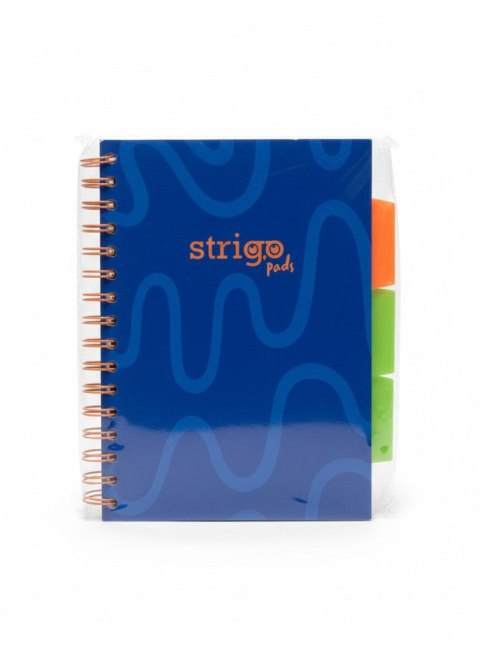 Kołozeszyt (kołonotatnik) NEON granat A5 100k. 80g krata Strigo (PADS015)