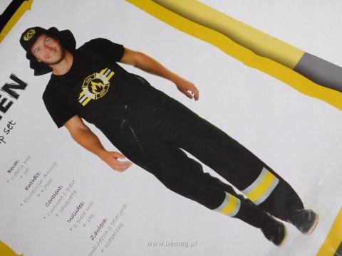 Kostium dla dorosłych, strażak rozmiar L Bemag