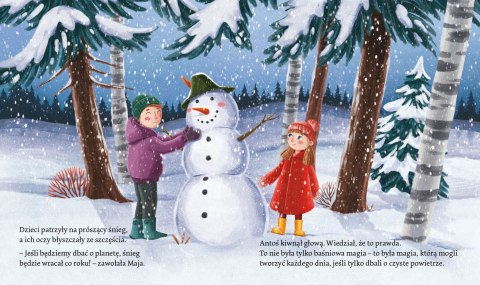 Książka dla dzieci Pani zima i poszukiwanie zaginionego śniegu Aksjomat