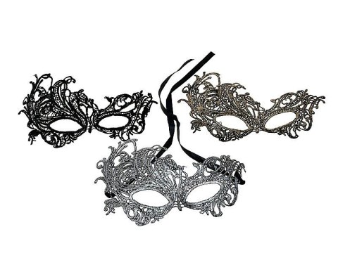 Maska karnawałowa, ażurowa, z wstążką Adar (202894)