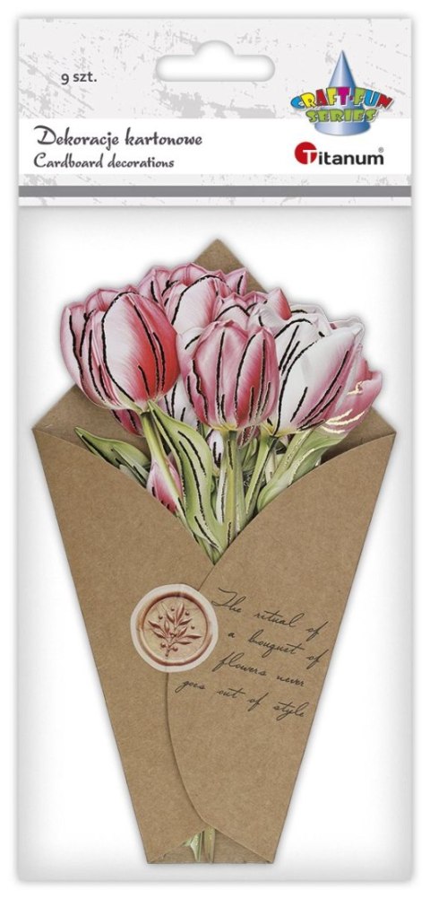 Ozdoba papierowa Craft-Fun Series Flower Letter tulipany Titanum (24XQ0501-11)