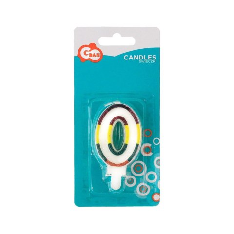 Świeczka urodzinowa cyferka z brokatem 0 Godan (SZ101007/0)