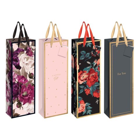 Torba prezentowa GOLD torby ozdobne na butlekę [mm:] 130x360x 80 Interdruk (13x36x8)