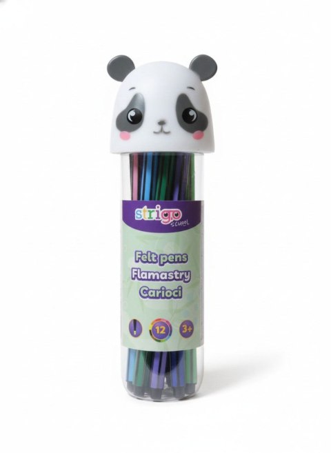 Flamaster PANDA 12 kol. Strigo (SSC476)
