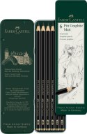 Ołówek artystyczny Pitt Graphite Matt 6 szt (różne) Faber Castell (115207 FC)