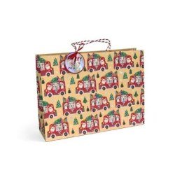 Torba prezentowa Mikołaji, XL, 5szt., pozioma [mm:] 310x420x 120 Argo (257050)