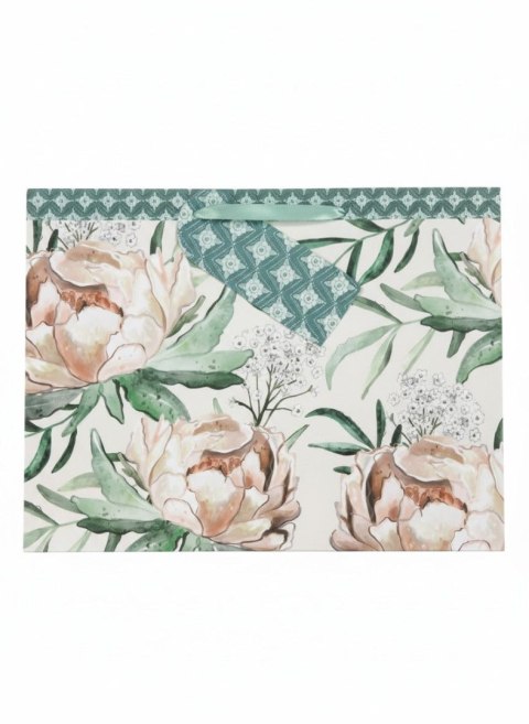 Torba prezentowa piwonie, XL, 5 szt. pozioma [mm:] 310x420x 120 Argo (257042)