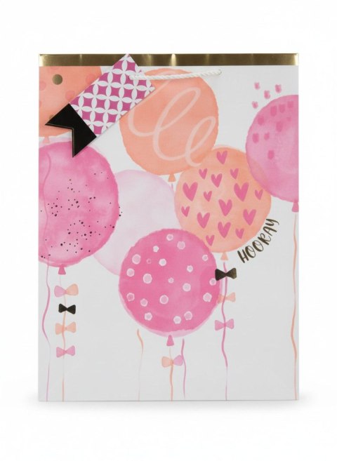 Torba prezentowa urodziny różowe, XL, 5szt. [mm:] 310x420x 120 Argo (257049)