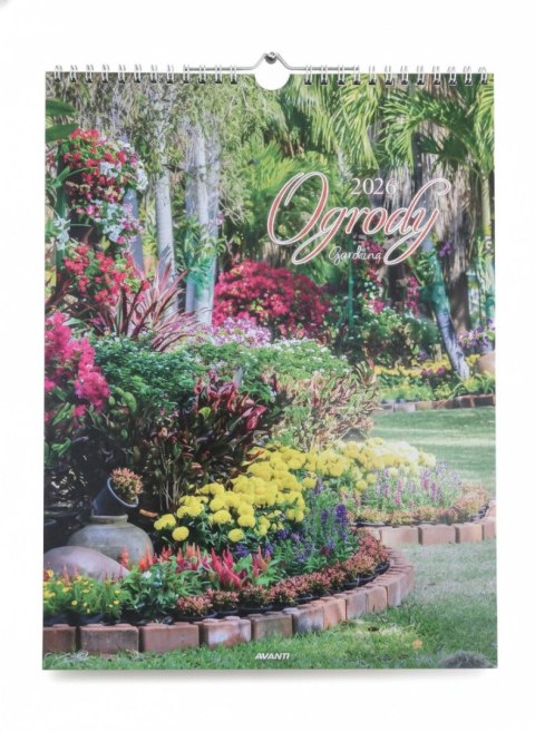 Kalendarz ścienny MAŁY SPIRALA OGRODY 230mm x 305mm Avanti (KSMS-10)