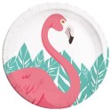 Talerz jednorazowy flamingo papier śr. 180mm (51504)