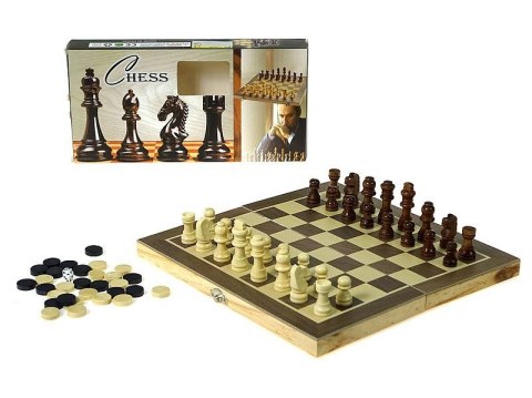Gra logiczna szachy i warcaby, drewniane Adar (584549)