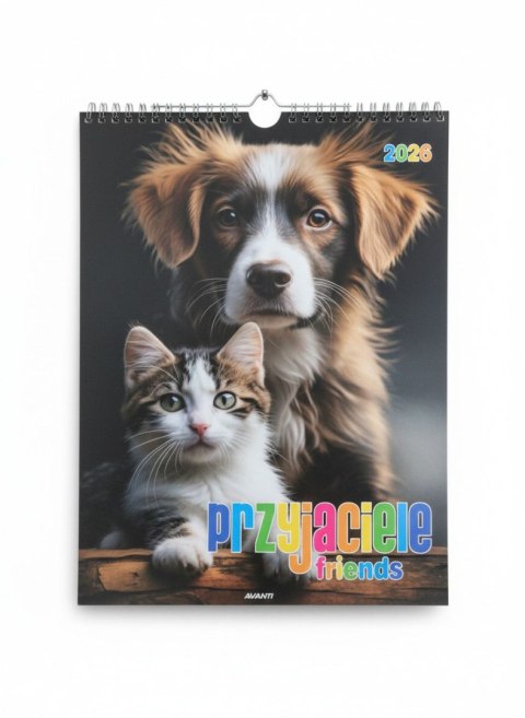 Kalendarz ścienny MAŁY SPIRALA PRZYJACIELE 230mm x 305mm Avanti (KSMS-7)