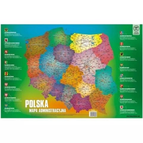 Podkład na biurko mix plastikowa [mm:] 500x365 Young Intellect (YI MAPA 0203)