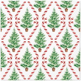 Serwetki Lunch BN Candy Cane Forest mix nadruk papier Paw (SDL240900)