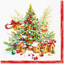 Serwetki Lunch BN Festive Joy Tree mix papier Paw (SDL240800)