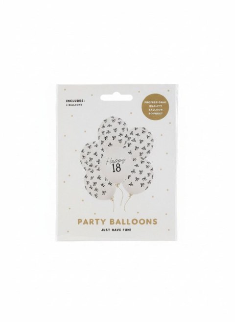 Balon gumowy 18, Pastel Off-white biały 300mm Partydeco (SB14P-418-008Z-6)