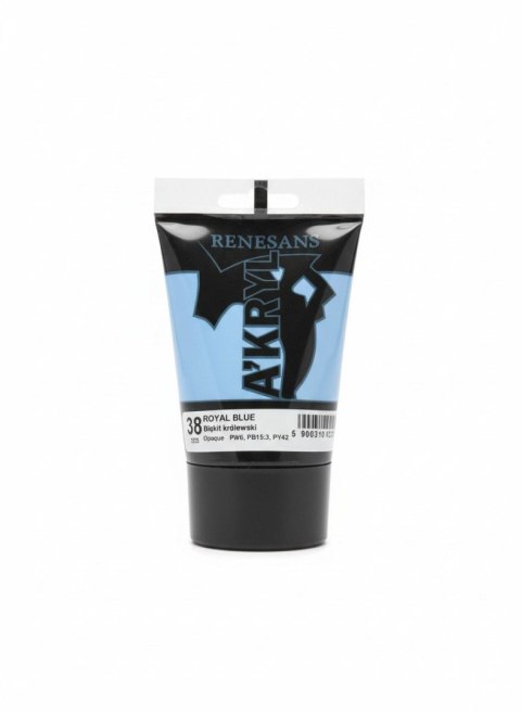 Farba akrylowa Błękit królewski kolor: Błękit królewski 100ml Renesans (38)