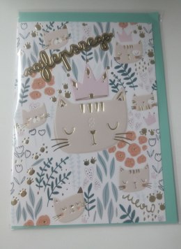 Kartka składana B6 KOTY PATTERN B6 Henry (5908451980672)