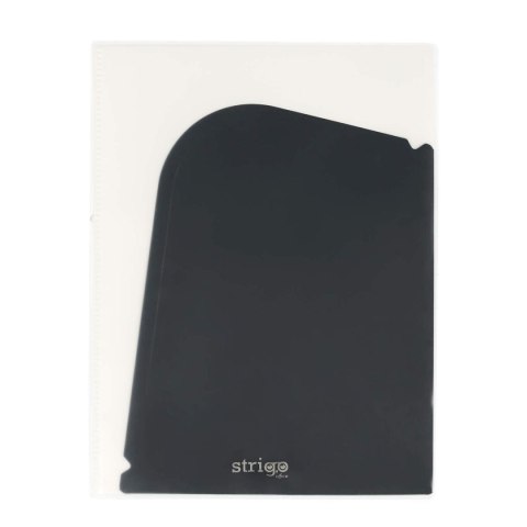 Koszulki na dokumenty SMART czarny A4 kolor: czarna typu U Strigo (SF076)