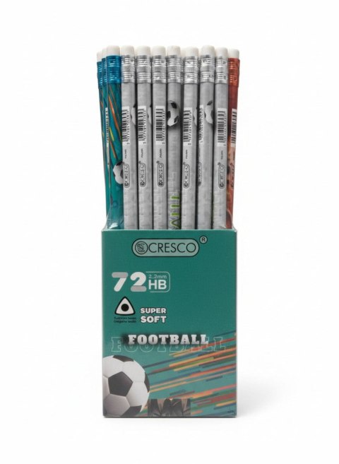 Ołówek trójkątny FOOTBAL 215030 HB Cresco (Z GUMKĄ)