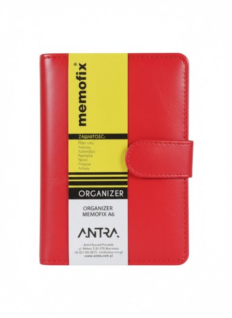 Organizer A6 czerwony MEMOFIX A6 czerwona Antra (5904210086692)
