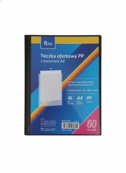 Teczka kartonowa na suwak 40 koszulek A4 czarny Tetis (BT630-V/60/)